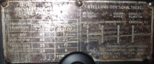 GAZ 69 Typenschild des Schaltschemas auf deutsch (Demultiplikato