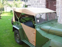GAZ 67 neues Verdeck, Plane incl. 2 T�rplanen