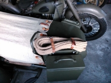 Dnepr K-750, MW 750, Ural M72 Seil (natur) mit 2 Lederriemen zur