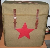 Dnepr K-750, MW 750, Ural M72 Packtasche/Koffer mit rotem Stern