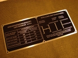 GAZ 69 Typenschild des Schaltschemas auf deutsch (Demultiplikato