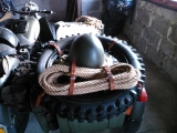 BMW R75, R-71, R-12, Z�ndapp KS 750 Seil (natur) mit 2 Lederriem